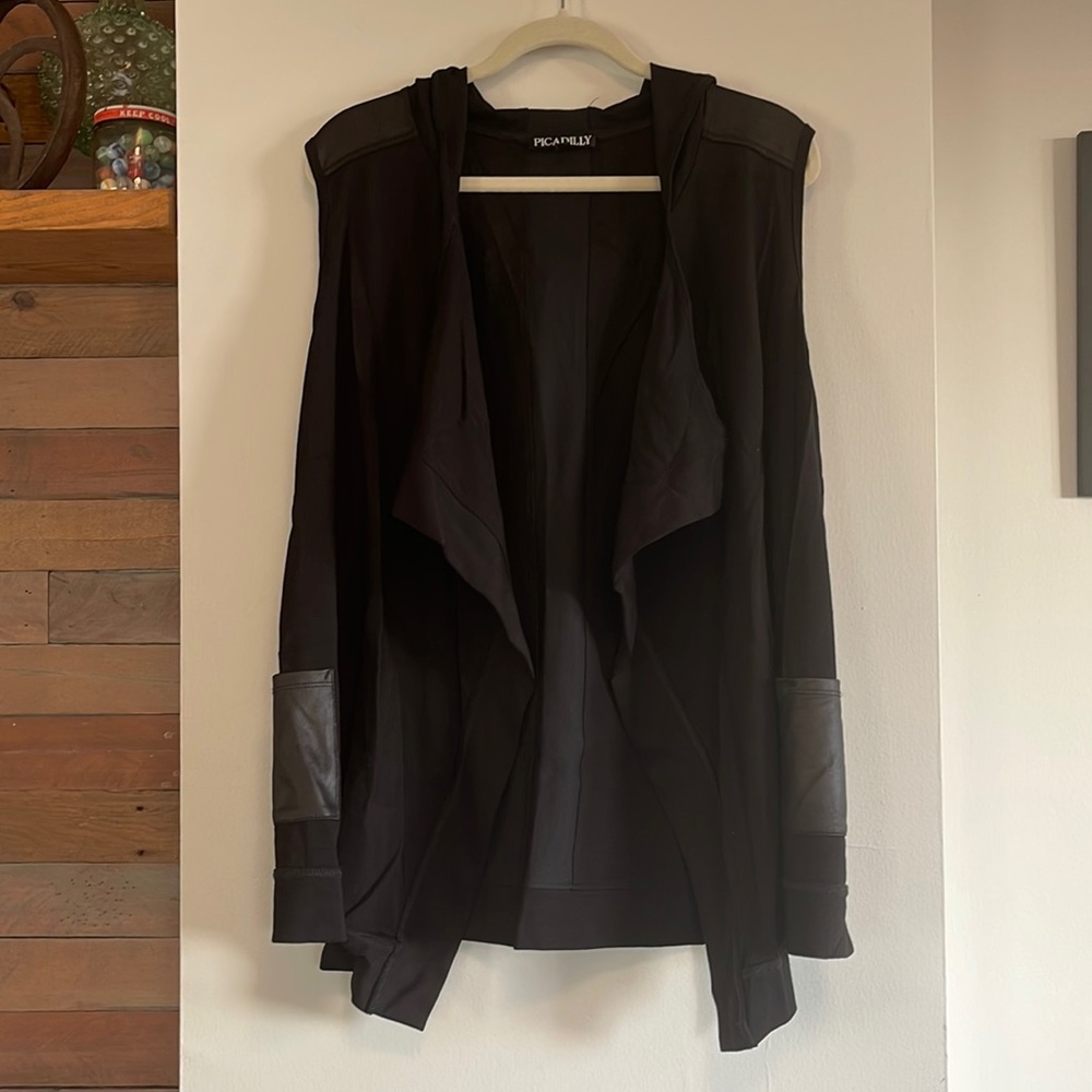 Drape front vest